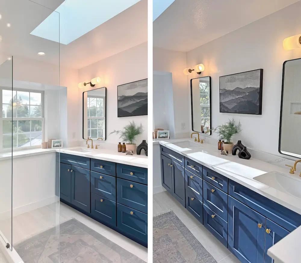 Light Modern Bathroom - Bathroom Remodeling Sacramento CA